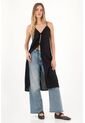 Topmark Cover Up Con Tiras En Frente Negro Para Mujer de topmark
