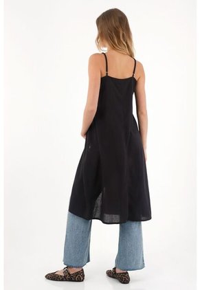 Topmark Cover Up Con Tiras En Frente Negro Para Mujer