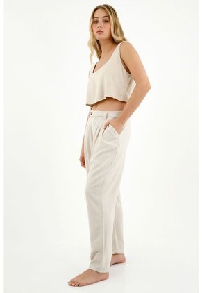 Camisa Tipo Crop Top Crudo Para Mujer