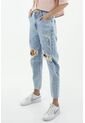 Jean Mom Fit Claro Para Mujer de topmark