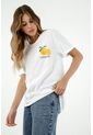 Camiseta De Mujer, Silueta Oversize Manga Corta, Con Estampado De Limones de topmark