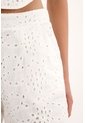 Topmark Bermuda Crudo Con Pretina Elástica En Ojalillo Para Mujer de topmark