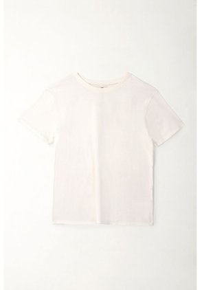 Topmark Camiseta Básica Con Aberturas En Espalda Crudo Para Mujer