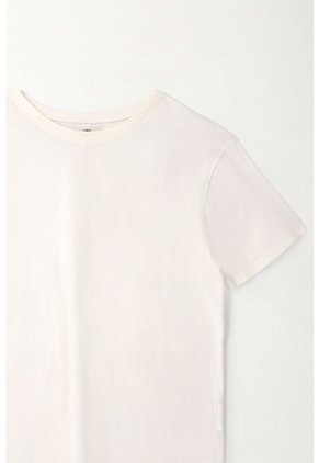 Topmark Camiseta Básica Con Aberturas En Espalda Crudo Para Mujer