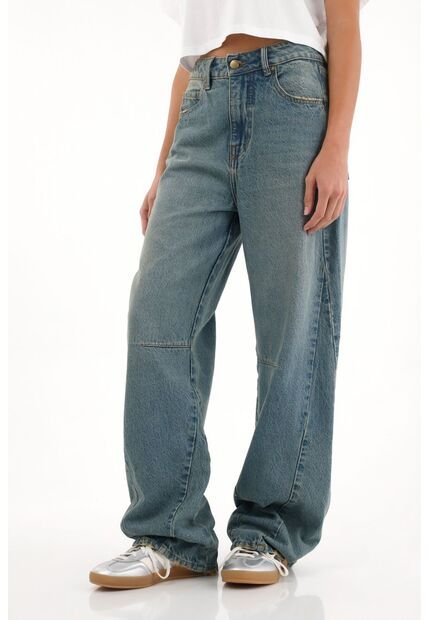 Topmark Jean Wide Leg Tono Medio Para Mujer