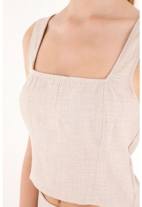 Camisa Crudo De Manga Sisa Para Mujer