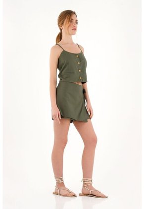 Topmark Camisa Verde De Tiras Para Mujer