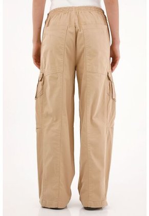 Topmark Pantalón Cargo Tiro Alto Crudo Para Mujer