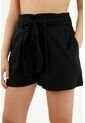Short Estilo Paper Bag Negro Para Mujer de topmark