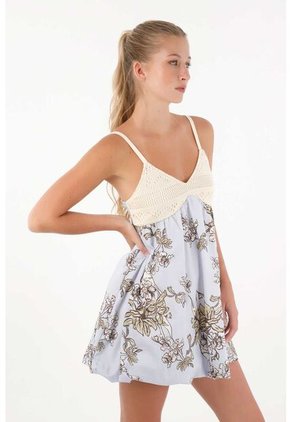 Topmark Vestido Floral Abombachado Para Mujer