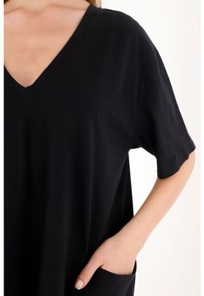 Topmark Enterizo Corto Negro Tejido Para Mujer