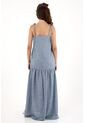Topmark Vestido Largo De Tiras Azul Para Mujer de topmark