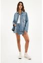 Chaqueta Con Bolsillos De Parche Azul Para Mujer de topmark