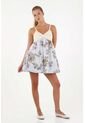 Topmark Vestido Floral Abombachado Para Mujer de topmark