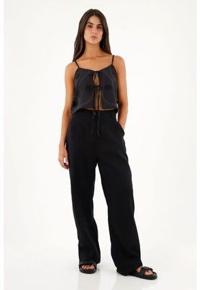 Topmark Pantalón Negro Tipo Sastre Para Mujer