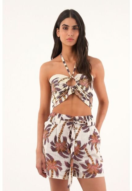 Topmark Camisa Tipo Crop Top Estampada Para Mujer