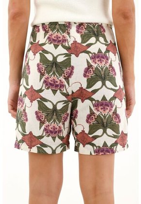 Topmark Bermuda Tiro Alto Estampada Para Mujer