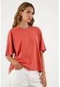 Camiseta Oversize Rosada Para Mujer de topmark