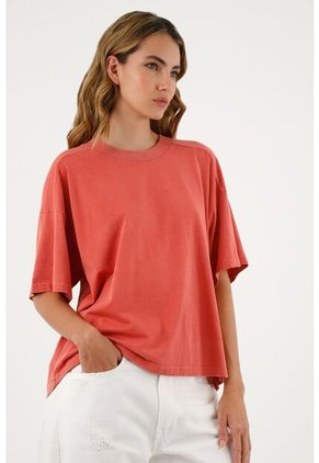 Camiseta Oversize Rosada Para Mujer