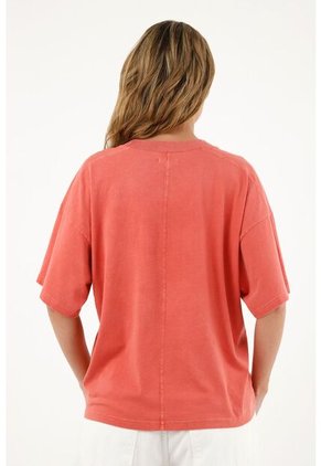 Camiseta Oversize Rosada Para Mujer