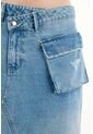 Falda Larga En Denim Para Mujer de topmark