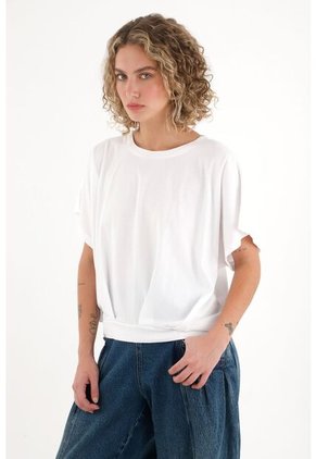 Topmark Camiseta Con Prenses En Delantero Blanca Para Mujer