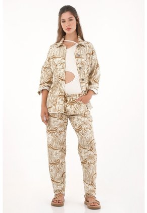 Topmark Chaqueta Amplia Con Estampado De Flores Para Mujer