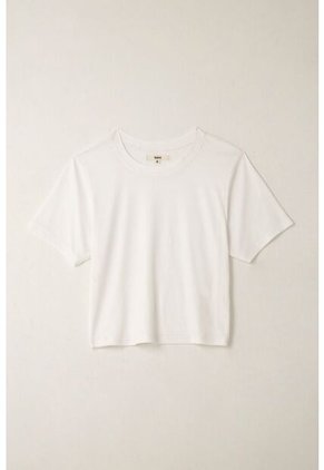 Topmark Camiseta Ajustada Acanalada Blanca Para Mujer