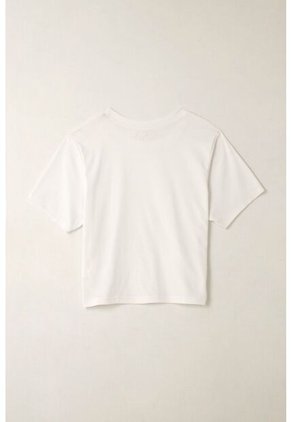 Topmark Camiseta Ajustada Acanalada Blanca Para Mujer