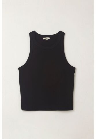 Topmark Camiseta Manga Sisa Negra De Silueta Ajustada Para Mujer topmark