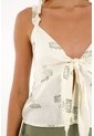 Topmark Camisa De Tiras Que Anuda En Delantero Estampada Para Mujer de topmark