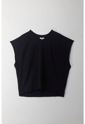 Topmark Camiseta Con Cortes Verticales Negra Para Mujer