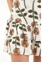 Topmark Falda Corta Con Estampado De Flores Con Cuello Marcado Para Mujer de topmark