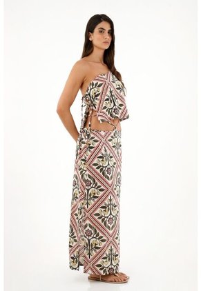 Topmark Camisa Estampada De Cuello Clásico Tipo Crop Para Mujer