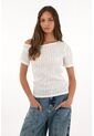 Topmark Camiseta Semiajustada Con Textura Crudo Para Mujer de topmark