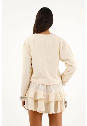 Topmark Abrigo Con Ajuste De Tiras Y Estampado Para Mujer