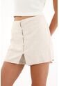 Topmark Falda Short Con Botones Crudo Para Mujer de topmark