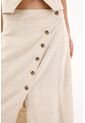 Topmark Falda Larga Con Perilla Diagonal Crudo Para Mujer de topmark