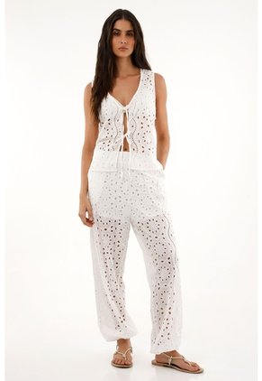 Topmark Pantalón Tiro Alto En Ojalillo Para Mujer