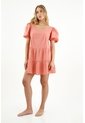 Topmark Vestido Naranja Con Cortes Para Mujer de topmark