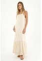 Topmark Vestido Largo De Tela Con Textura Crudo Para Mujer de topmark