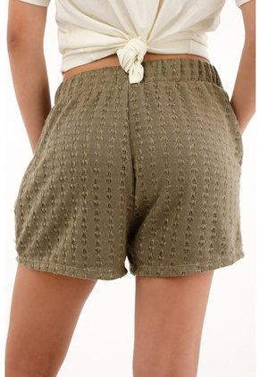 Topmark Short Con Pretina Elástica Tejido Verde Para Mujer