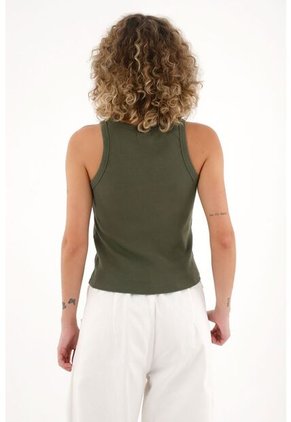 Topmark Camiseta Tipo Esqueleto Verde Para Mujer