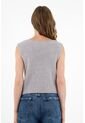 Topmark Chaleco Tejido Gris Para Mujer de topmark