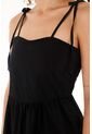Topmark Vestido Corto De Tiras Que Anudan En Hombro Negro Para Mujer de topmark