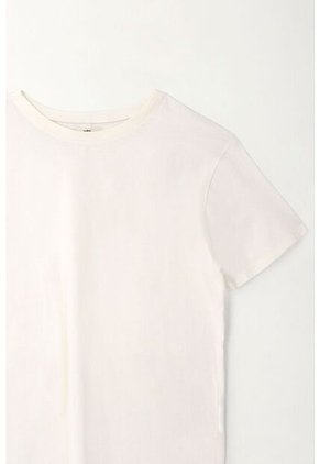 Topmark Camiseta Básica Con Aberturas En Espalda Crudo Para Mujer