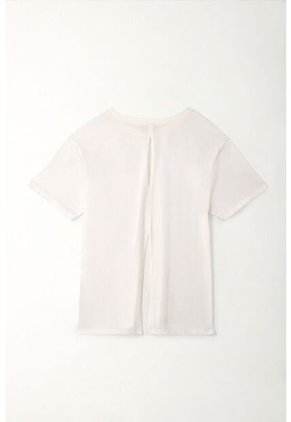 Topmark Camiseta Básica Con Aberturas En Espalda Crudo Para Mujer