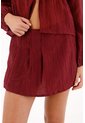 Topmark Falda Short Con Prenses Y Textura Roja Para Mujer de topmark