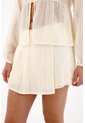 Topmark Falda Short Con Prenses Y Textura Crudo Para Mujer de topmark