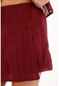 Topmark Falda Short Con Prenses Y Textura Roja Para Mujer de topmark